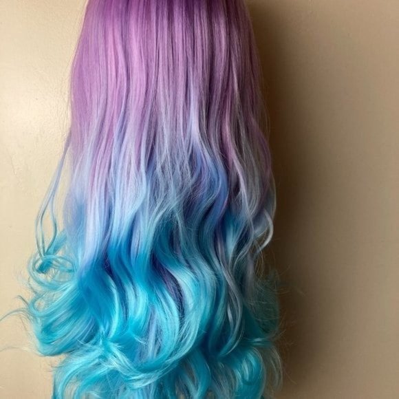 Mermaid Rainbow Lace Front Wigs - Picture 2 of 6